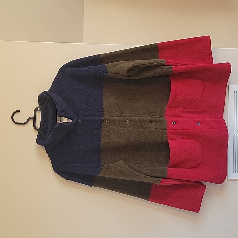 Vintage Color Block Fleece Jacket